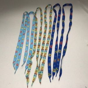 3 sets spongebob shoelaces NWOT & EUC
